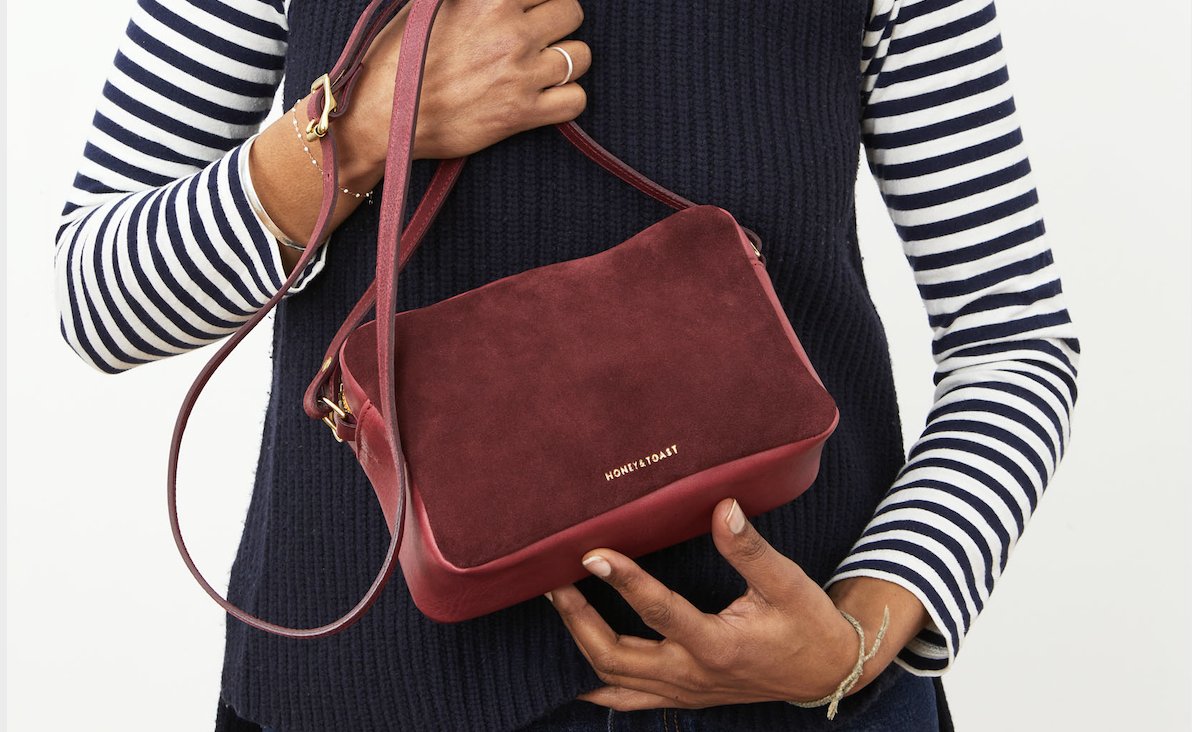 Honey and Toast leather crossbody bag