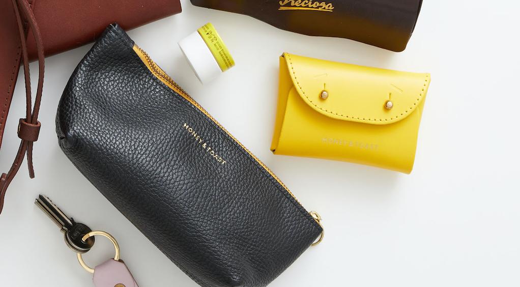 Honey and Toast leather envelope organiser