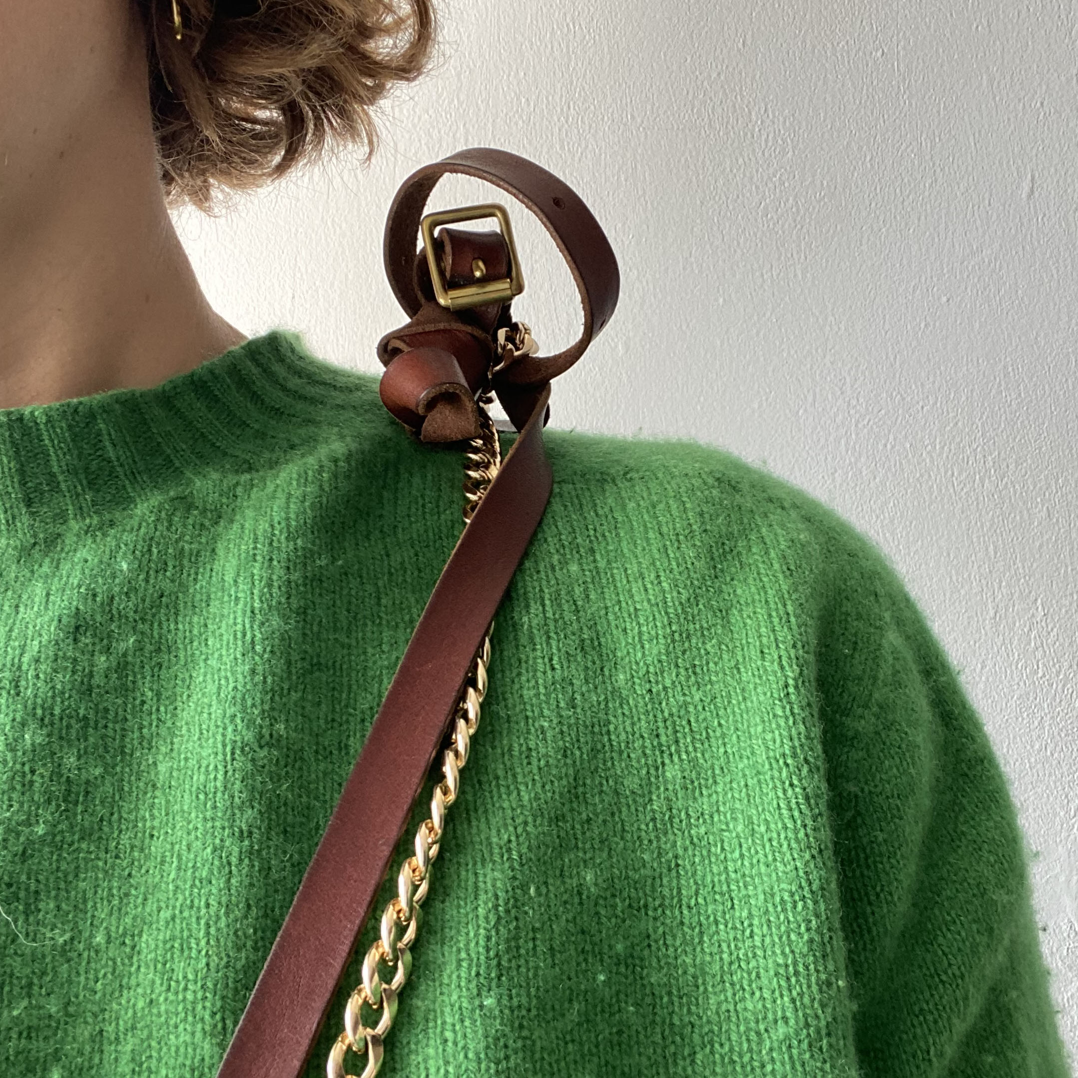 Honey and Toast Chain handle for handbag Curb chain handle 120cm
