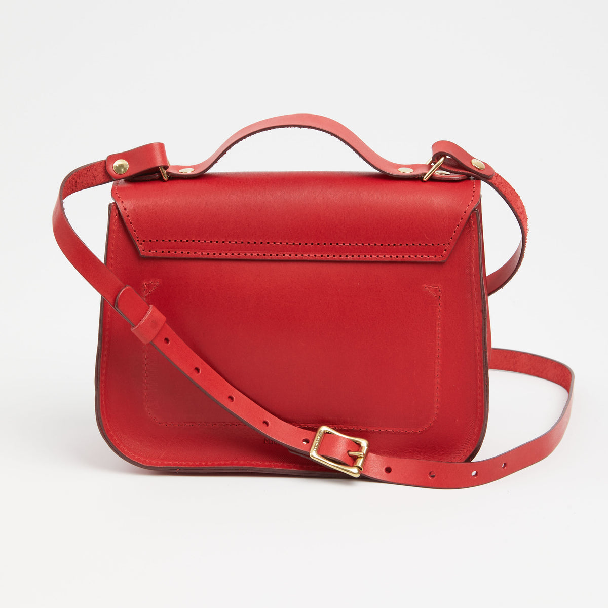 Honey and Toast women's leather handbag Ava satchel red including personalisation