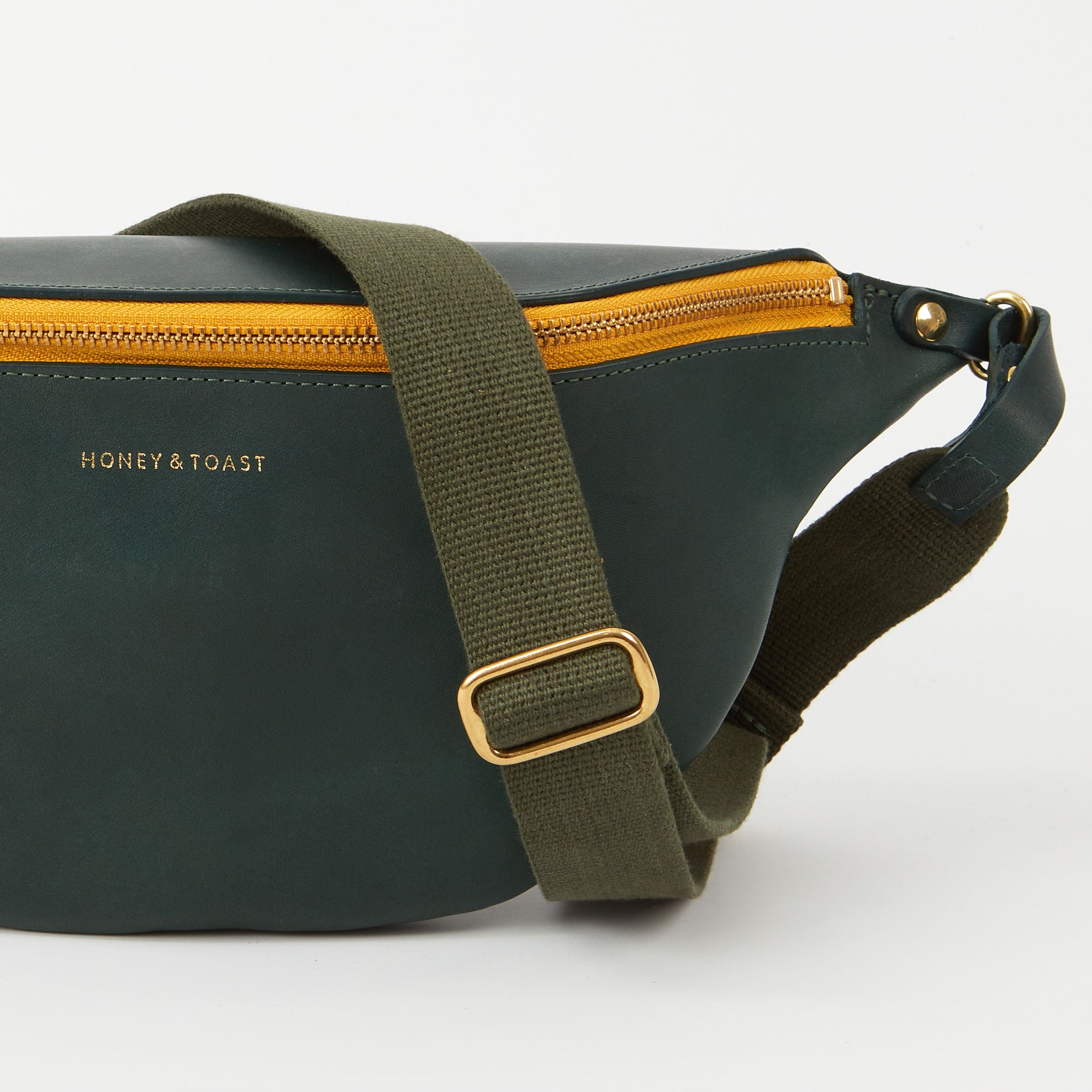 Honey and Toast women's leather handbag Frances sling bag pine