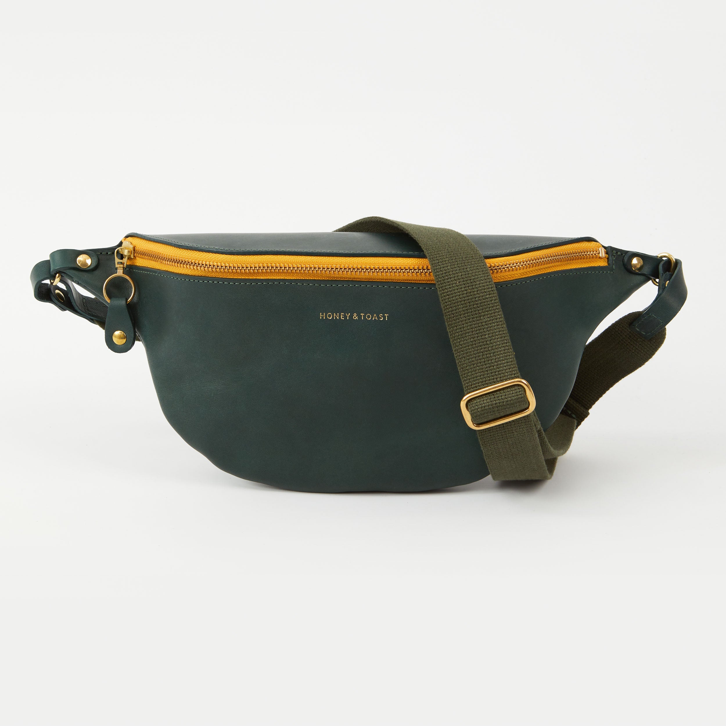 Honey and Toast women's leather handbag Frances sling bag pine