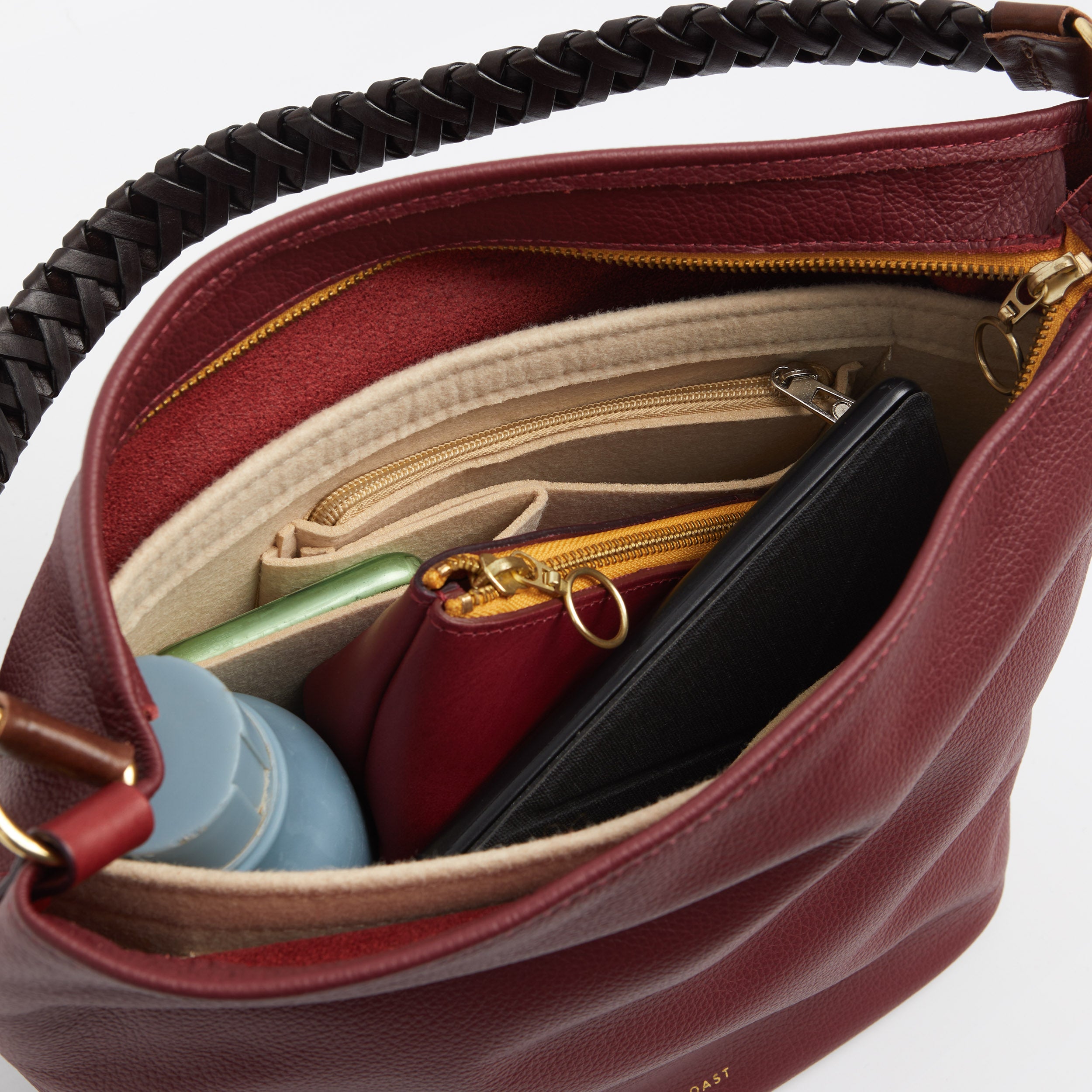 Honey & Toast Apparel & Accessories Insert organiser for Libby hobo bag tan