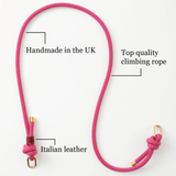 Honey & Toast Chain handle for handbag Rope handle bright pink