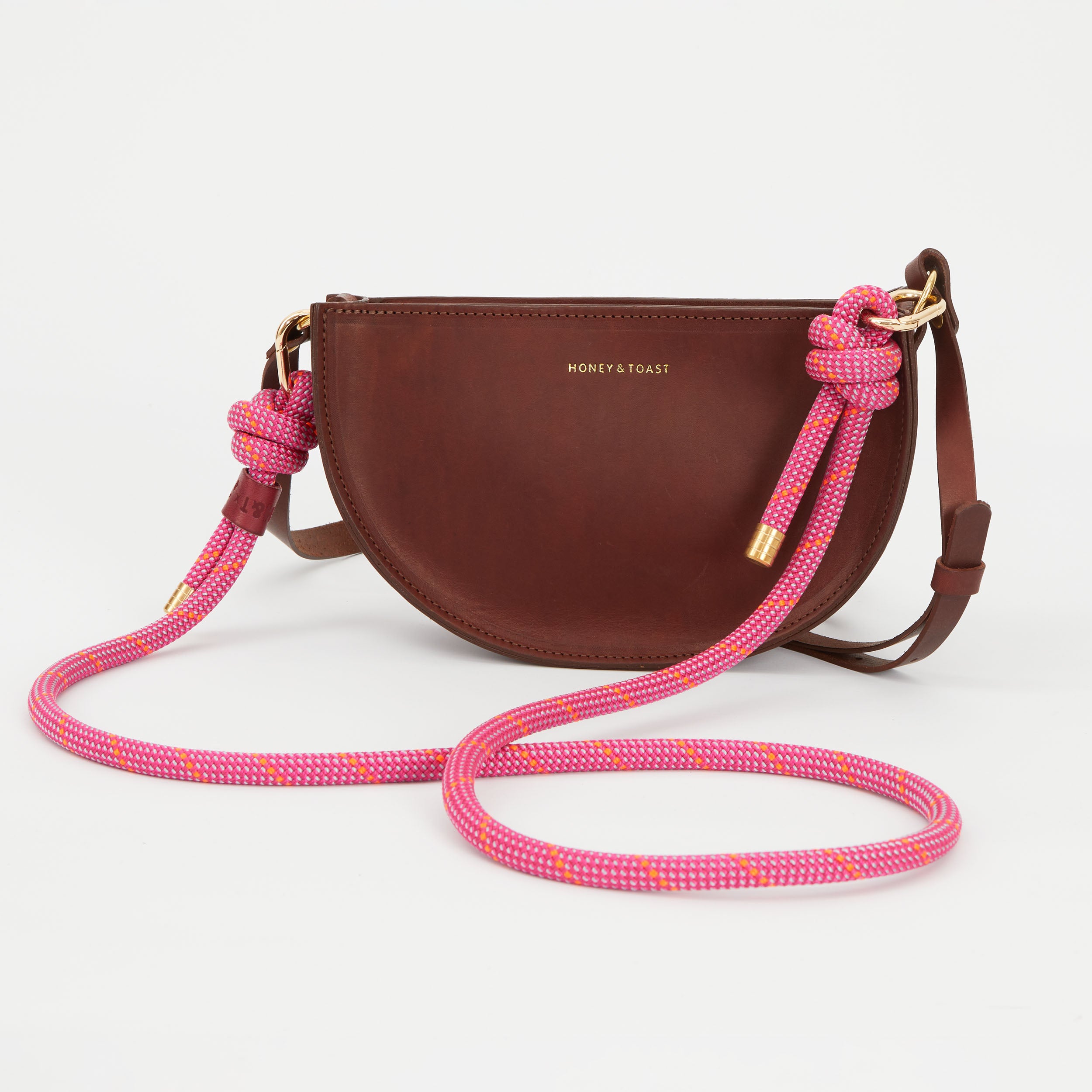 Honey & Toast Chain handle for handbag Rope handle bright pink