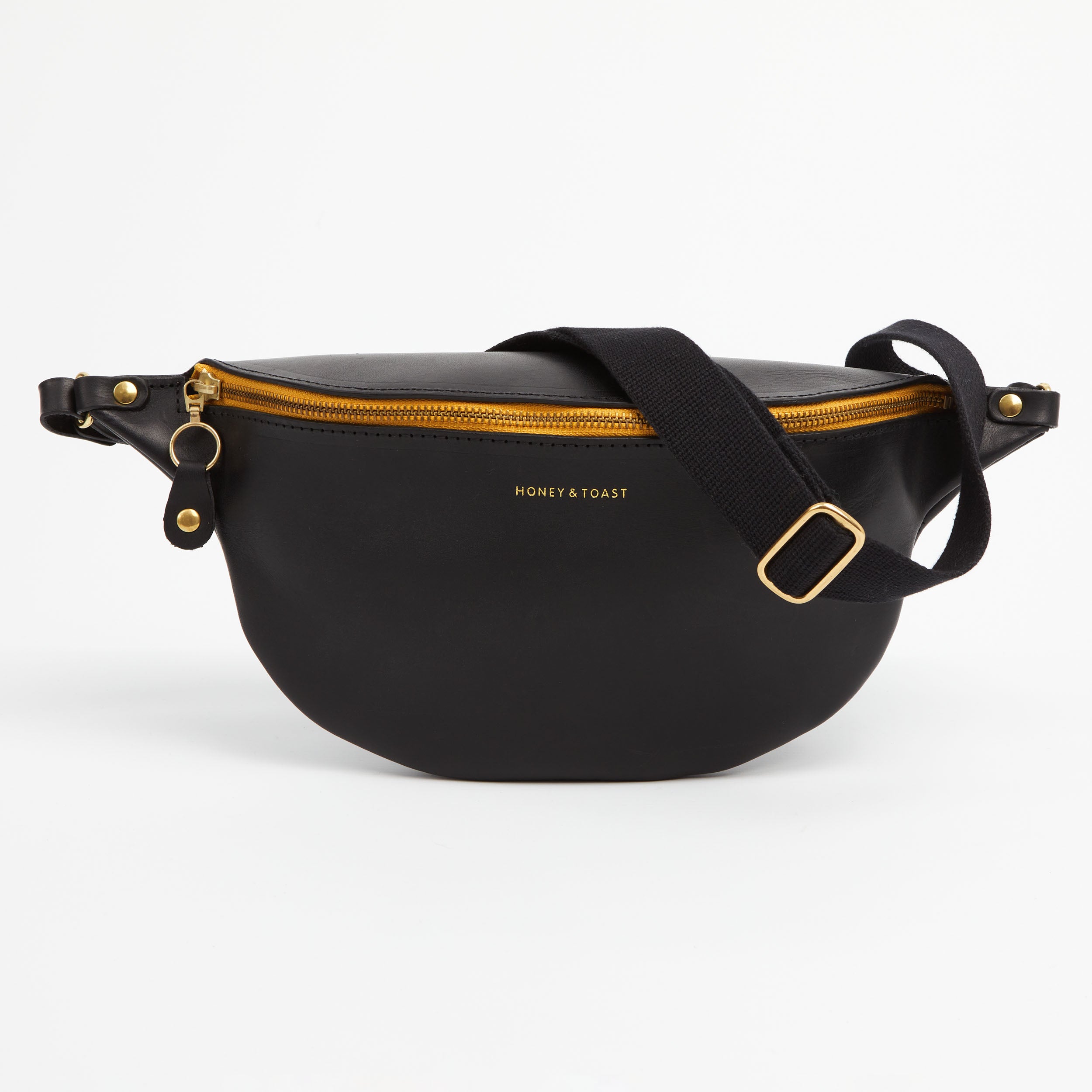 https://www.honeyandtoast.co.uk Frances bum bag black