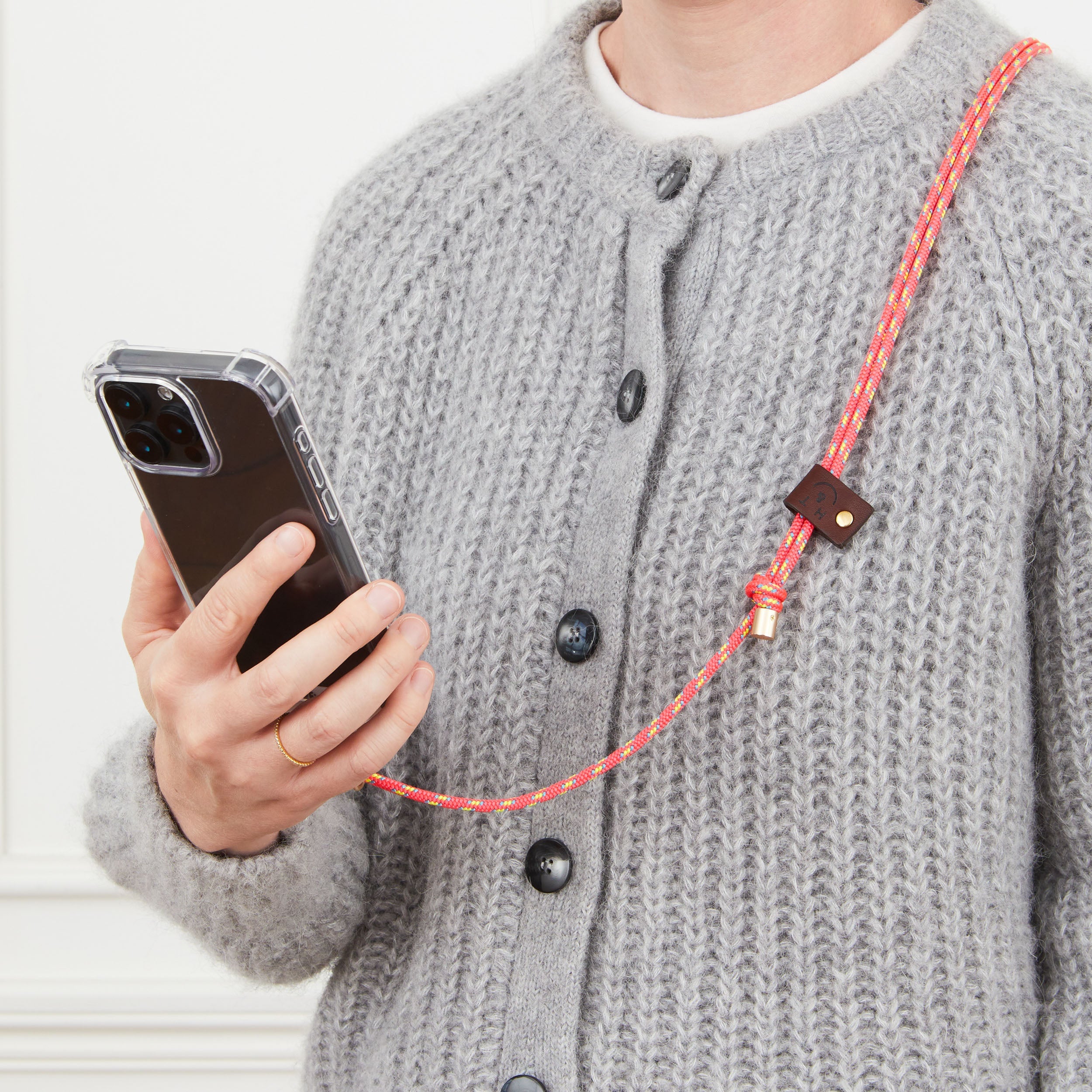 https://www.honeyandtoast.co.uk women's leather phone sling Rope phone sling