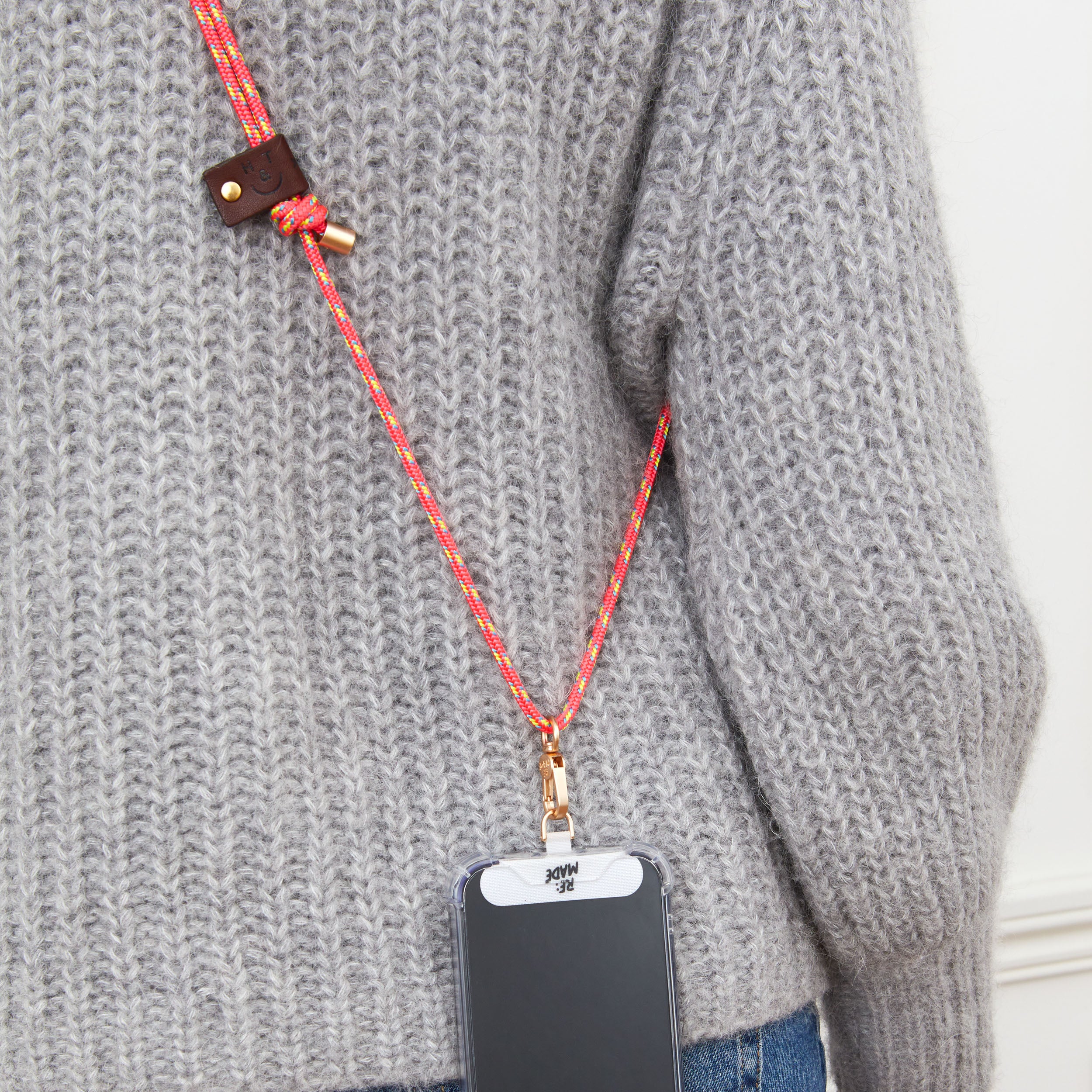 https://www.honeyandtoast.co.uk women's leather phone sling Rope phone sling