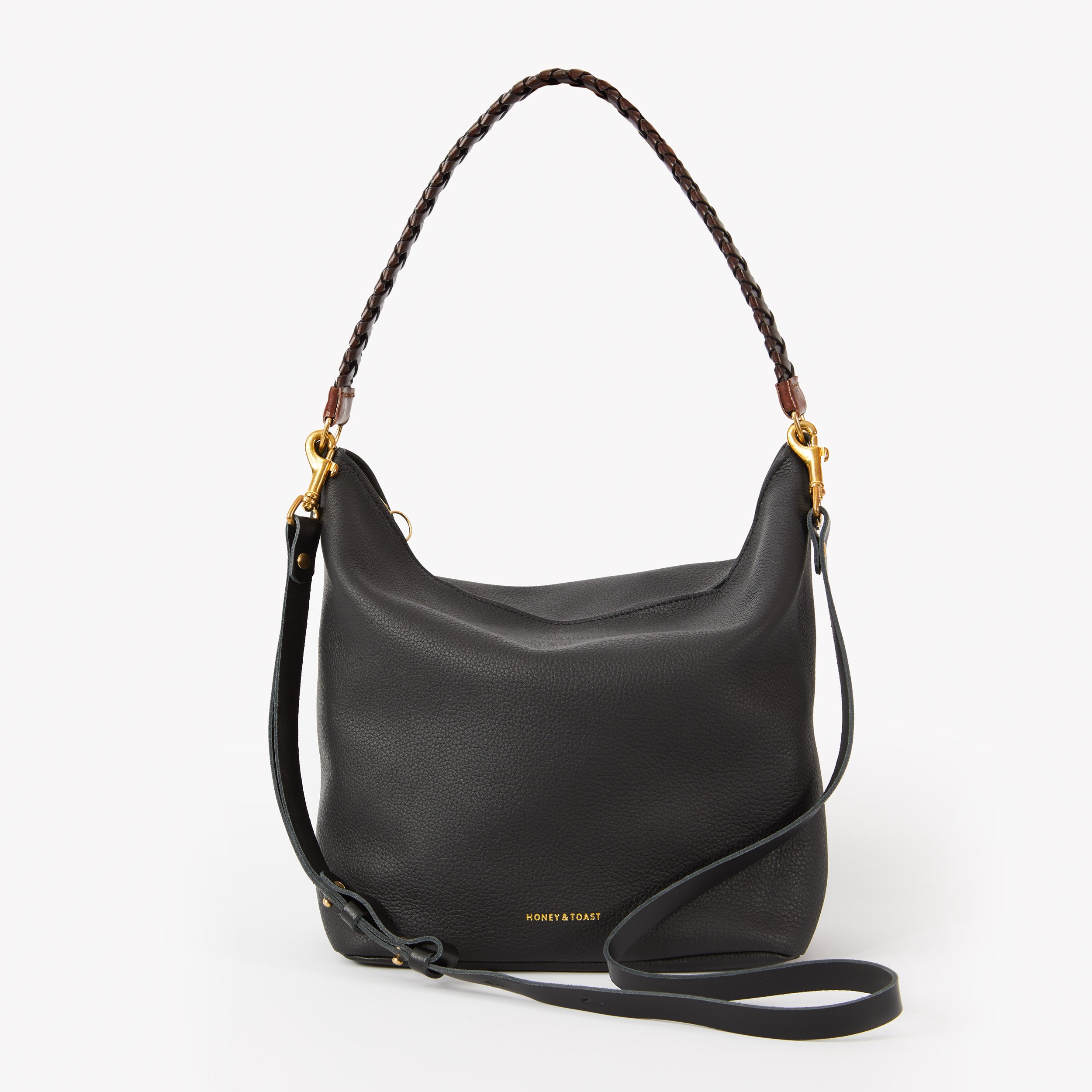 Honey & Toast Libby hobo shoulder bag black