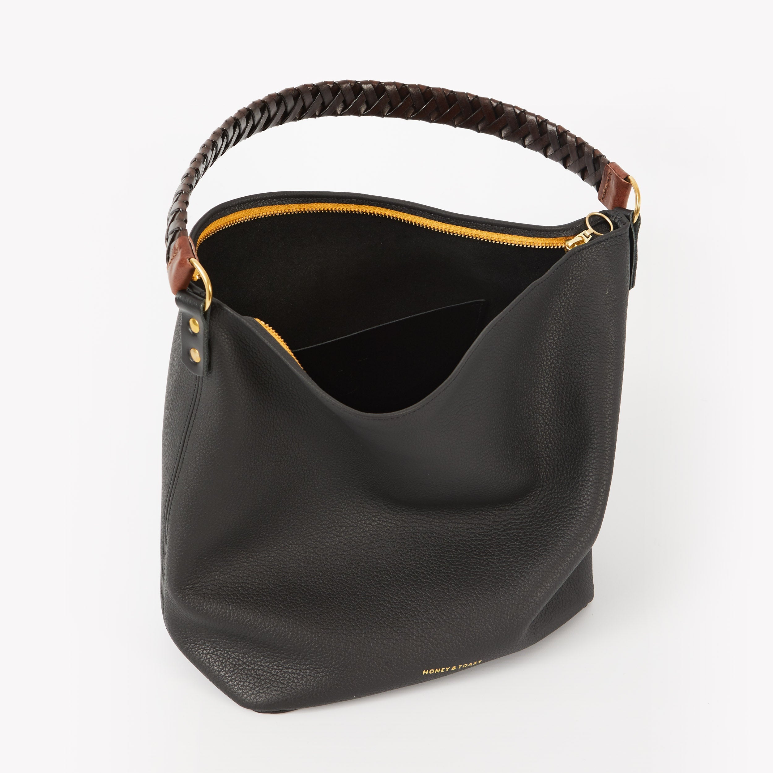 Honey & Toast Libby hobo shoulder bag black