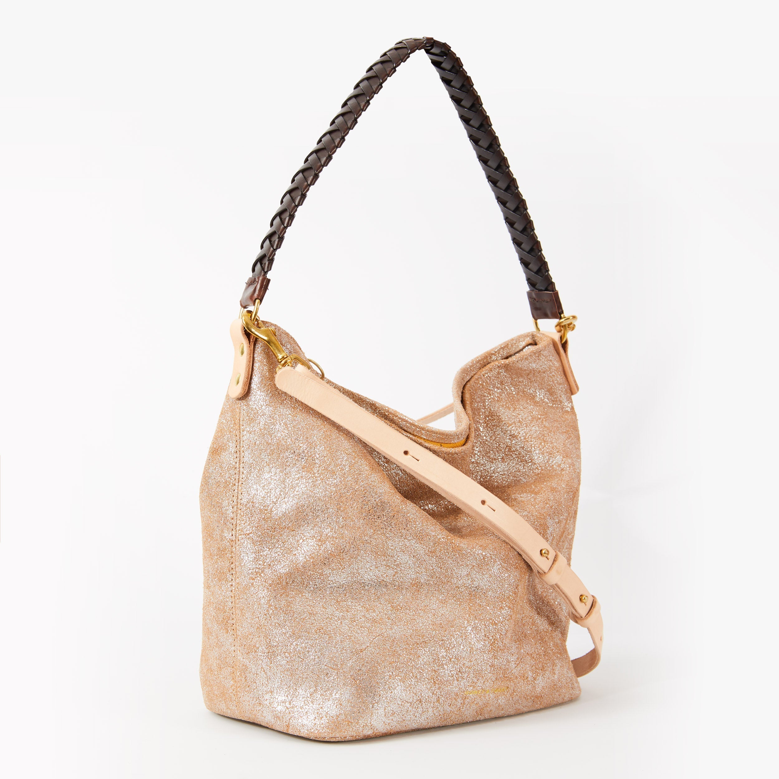Honey & Toast Libby hobo shoulder bag silver