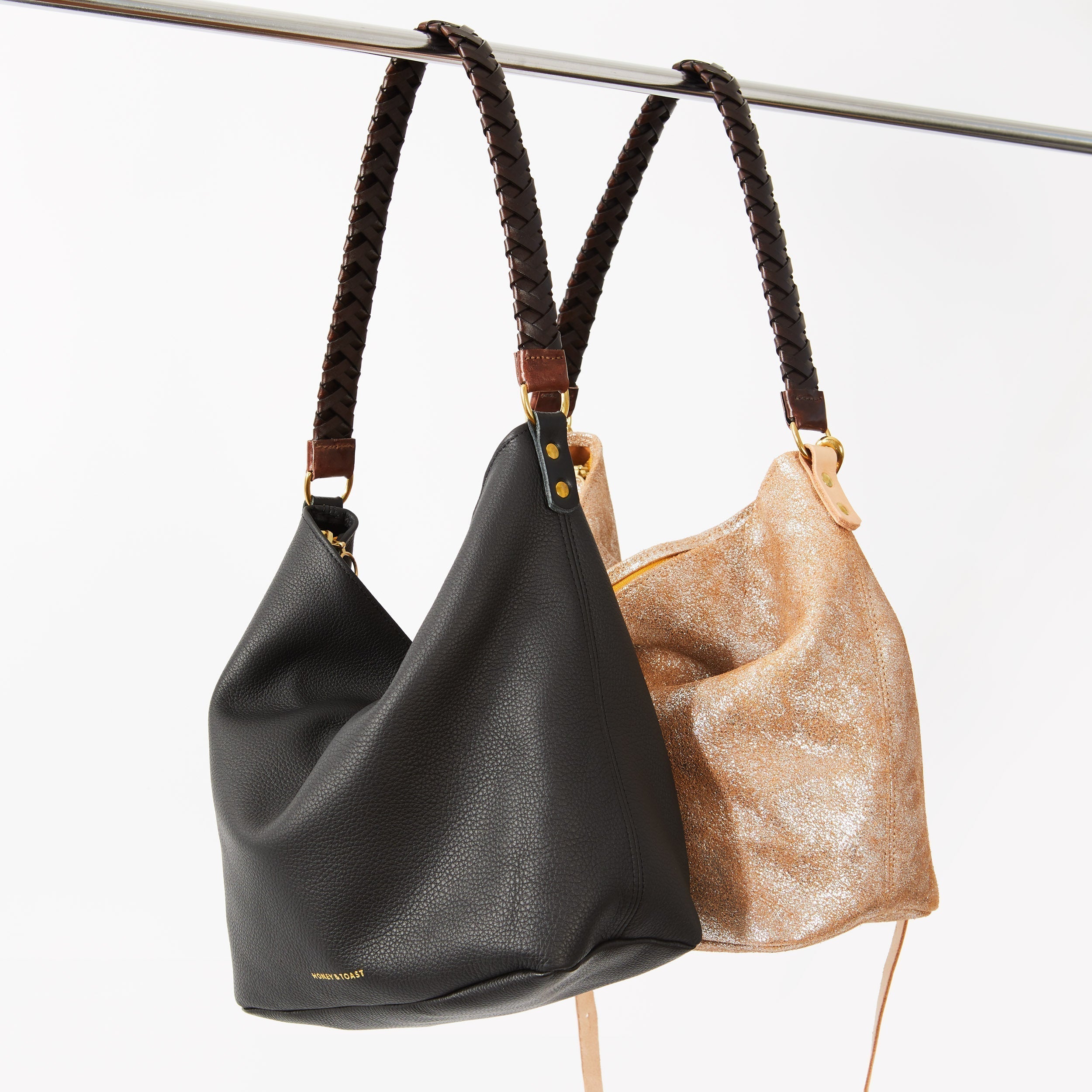 Honey & Toast Libby hobo shoulder bag silver