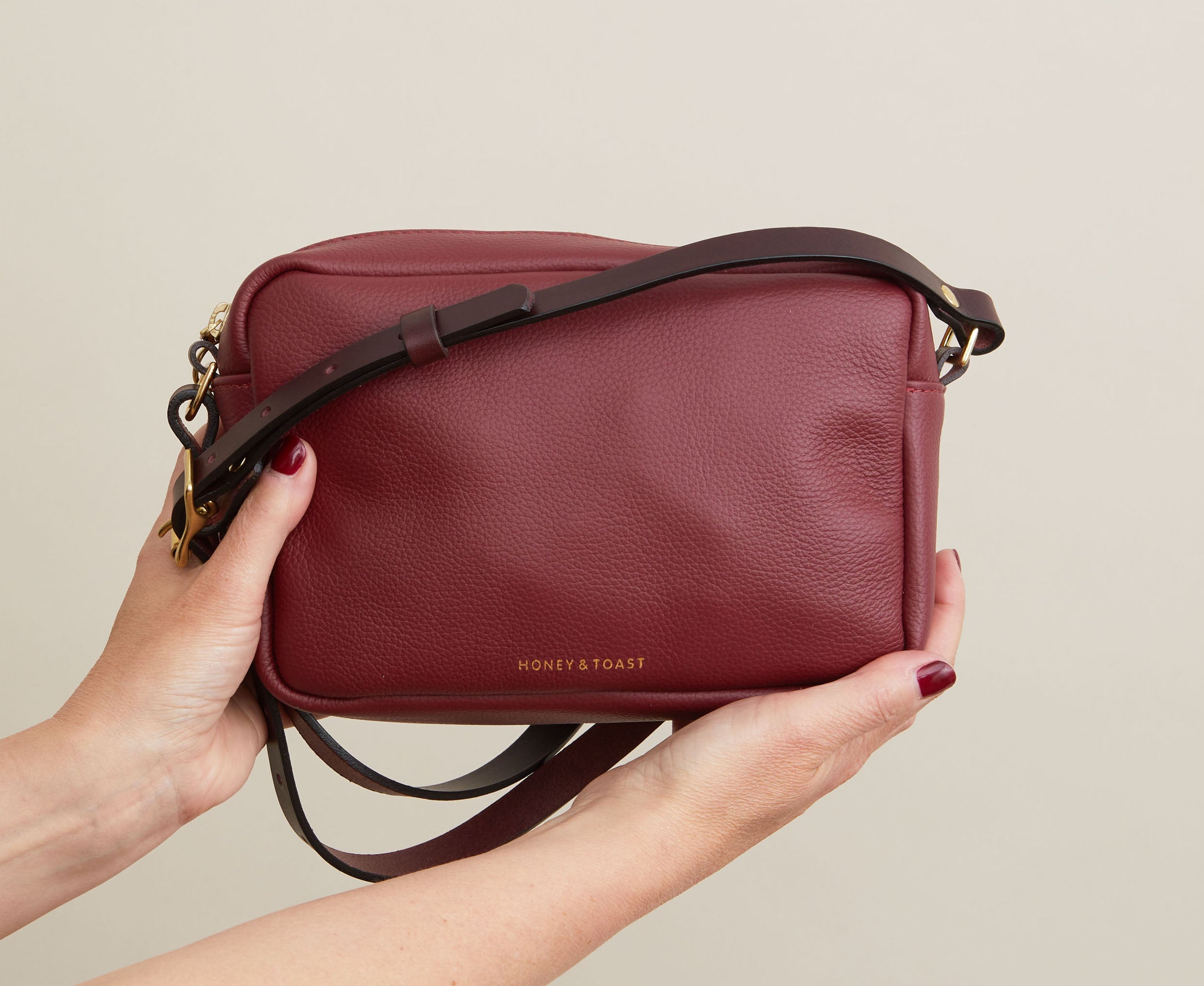 Honey and Toast leather crossbody bag