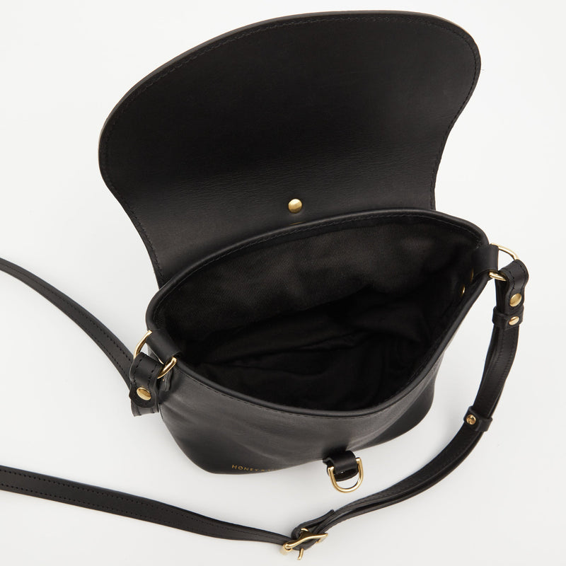 Honey and Toast women's leather handbag Audrey bag black