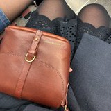 Honey and Toast women's leather handbag Audrey bag conker