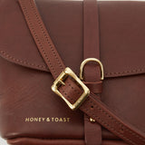 Honey and Toast women's leather handbag Audrey bag conker