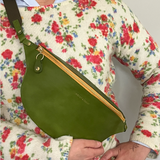 Honey and Toast women's leather handbag Frances sling bag fern SAMPLE SALE