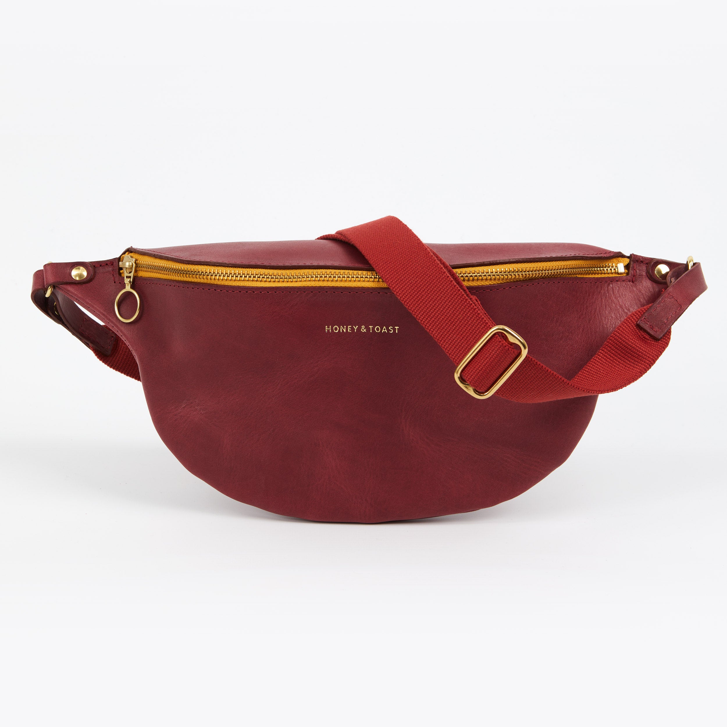 Honey and Toast women's leather handbag Frances sling bag raspberry pink