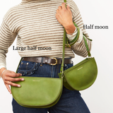 Honey and Toast women's leather handbag Half moon bag fern