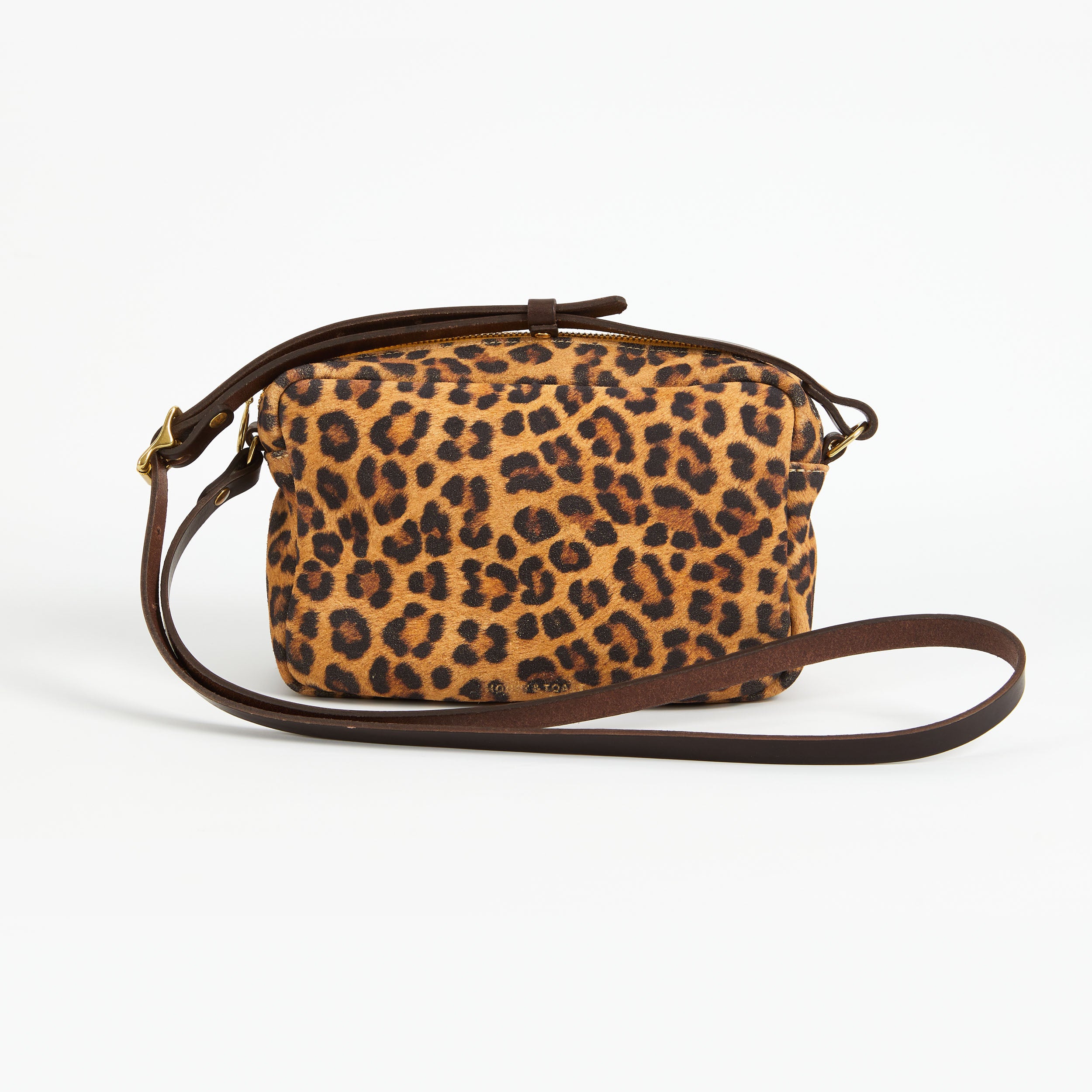 Honey and Toast women's leather handbag Katie zip camera bag leopard