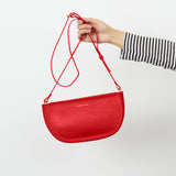 Honey and Toast women's leather handbag Large half moon bag red PREVIEW