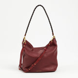 Honey and Toast women's leather handbag Libby hobo shoulder bag damson