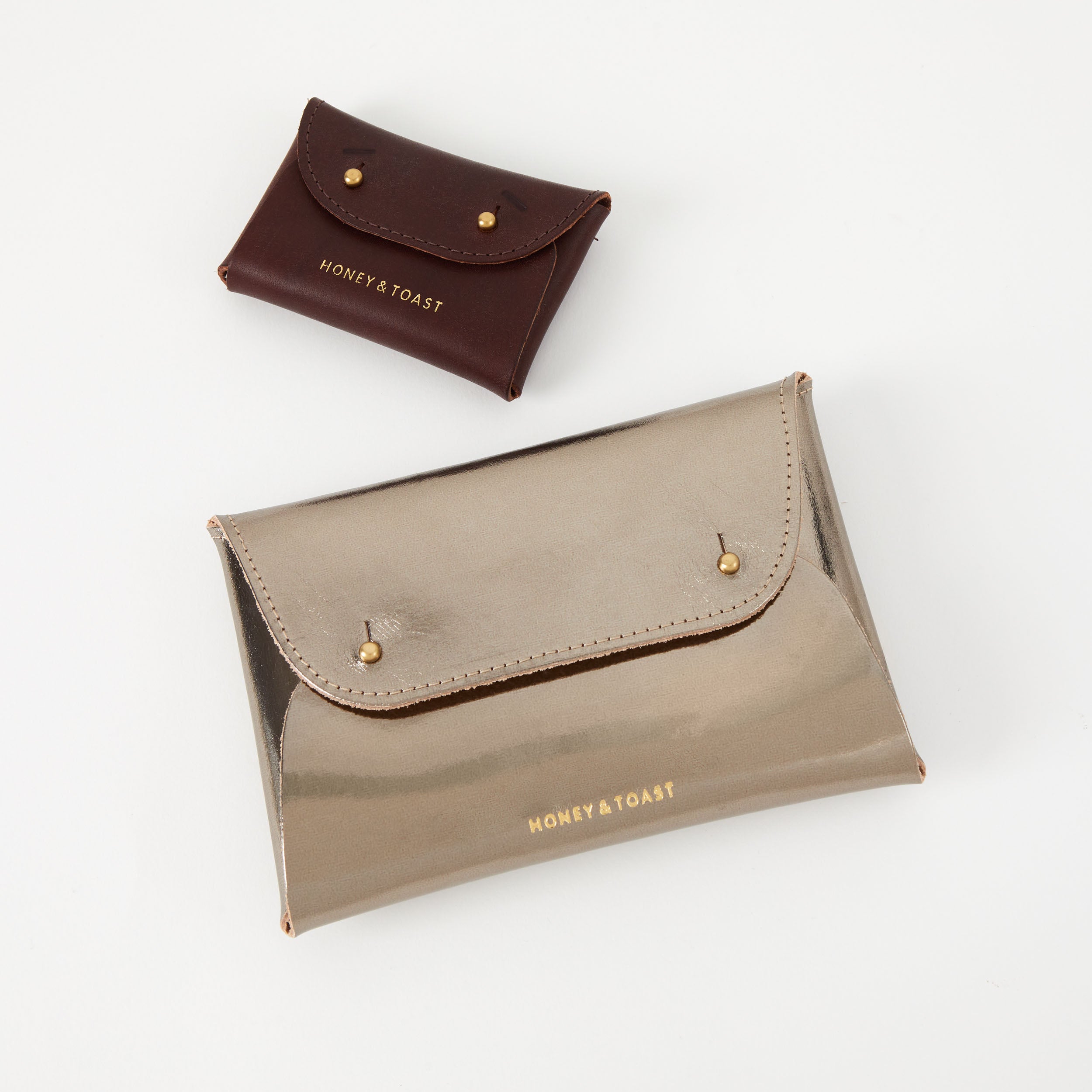 Honey and Toast women's leather purse Jester organiser platinum