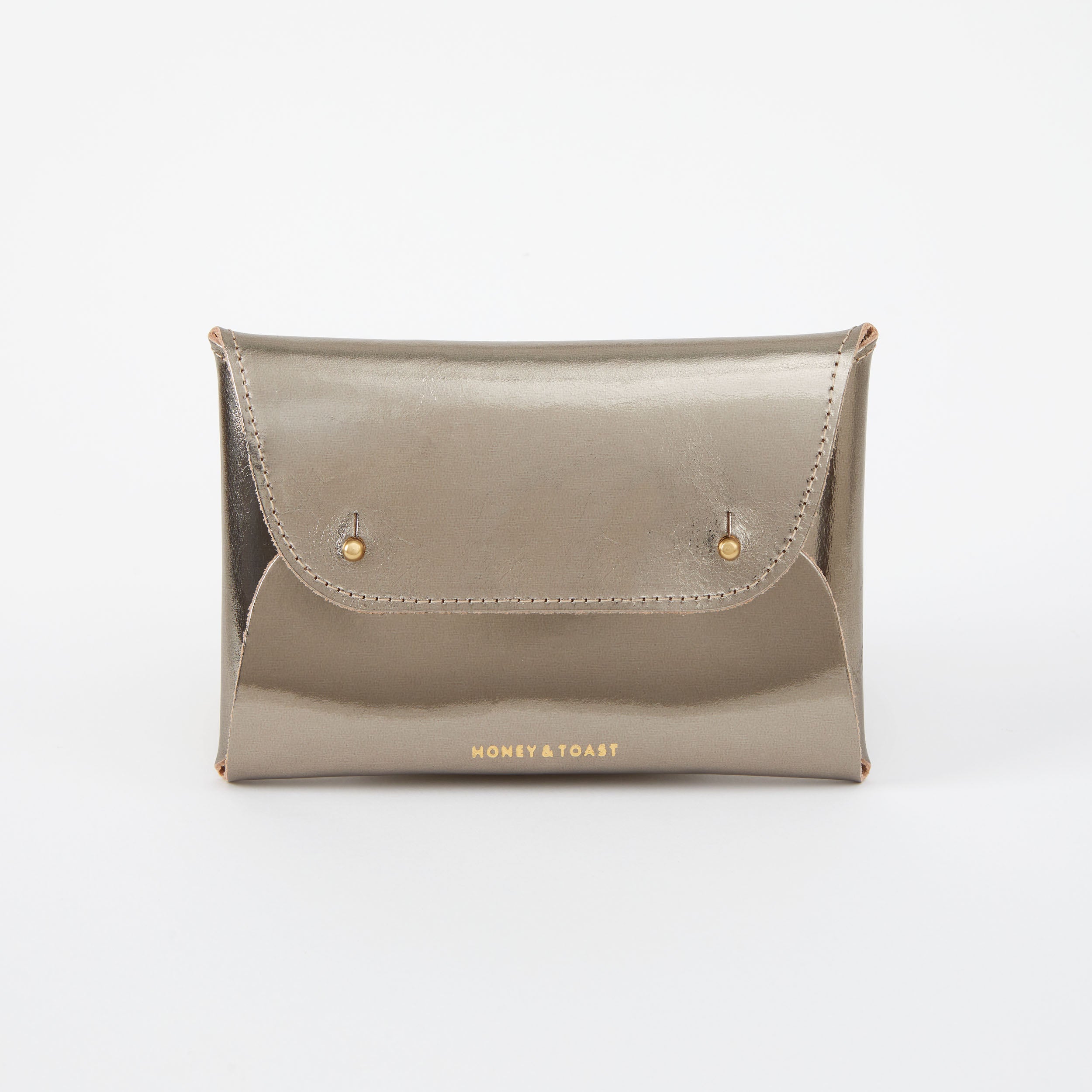 Honey and Toast women's leather purse Jester organiser platinum