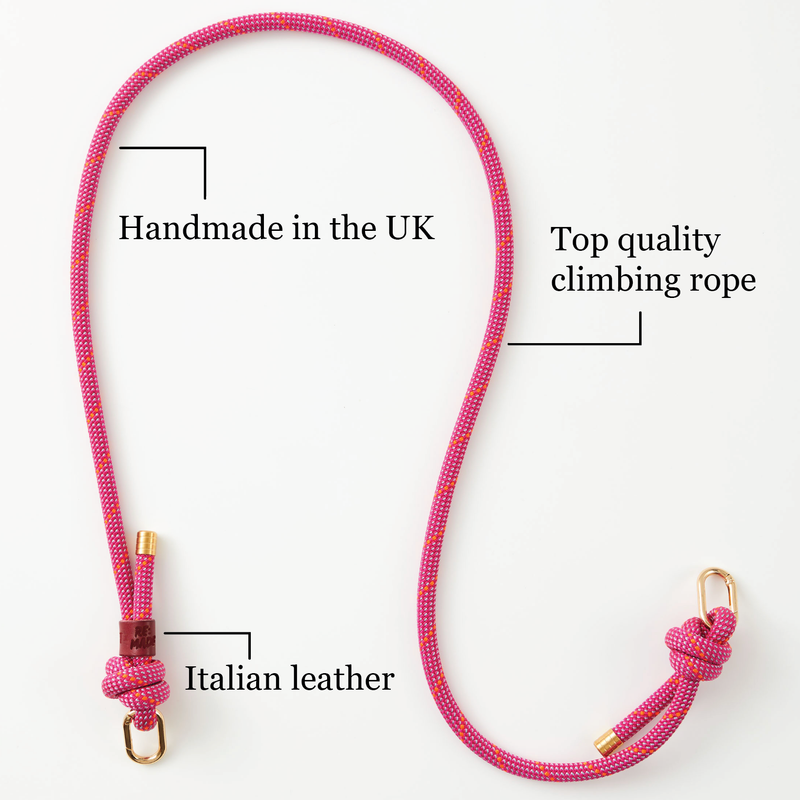 Honey & Toast Chain handle for handbag Rope handle bright pink