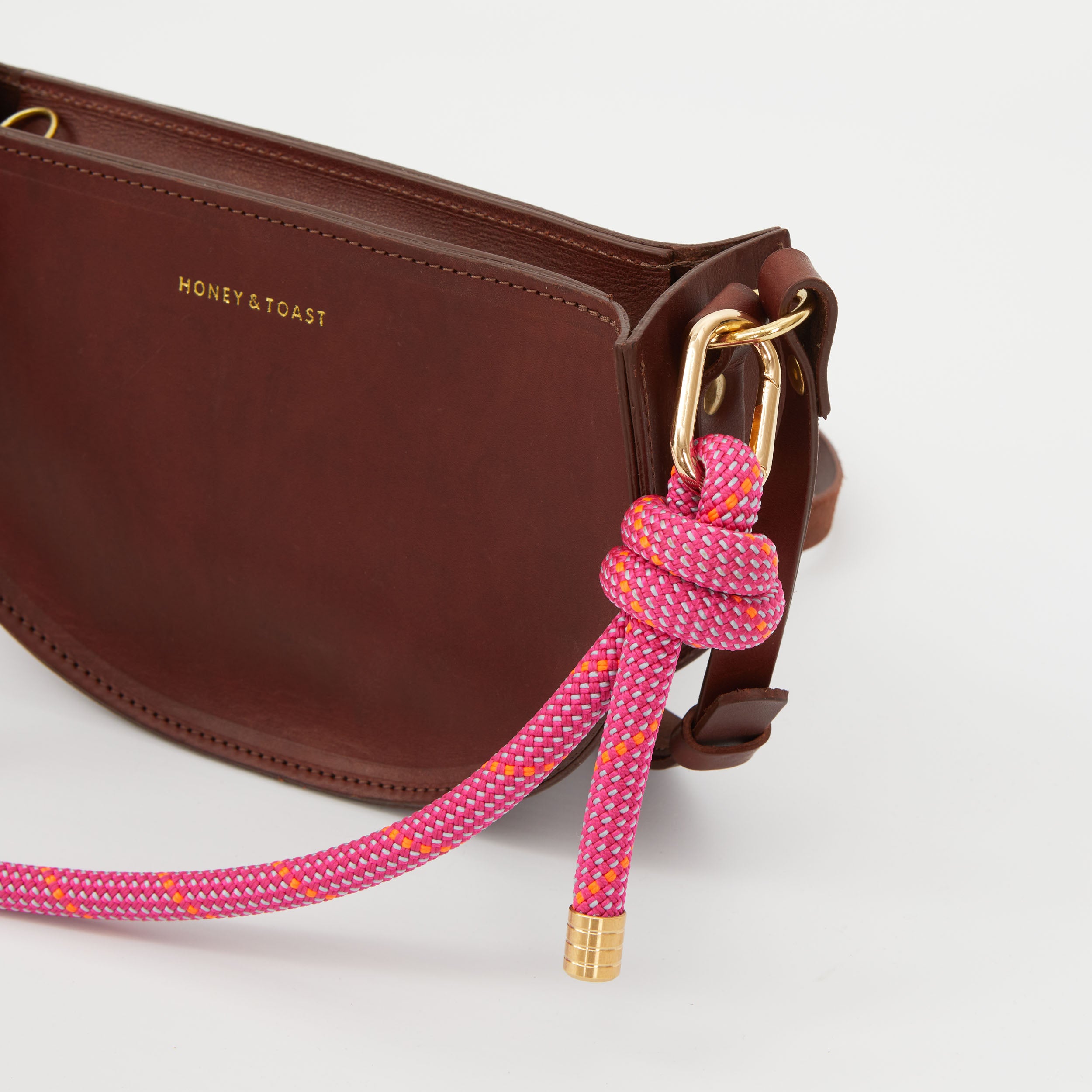 Honey & Toast Chain handle for handbag Rope handle bright pink