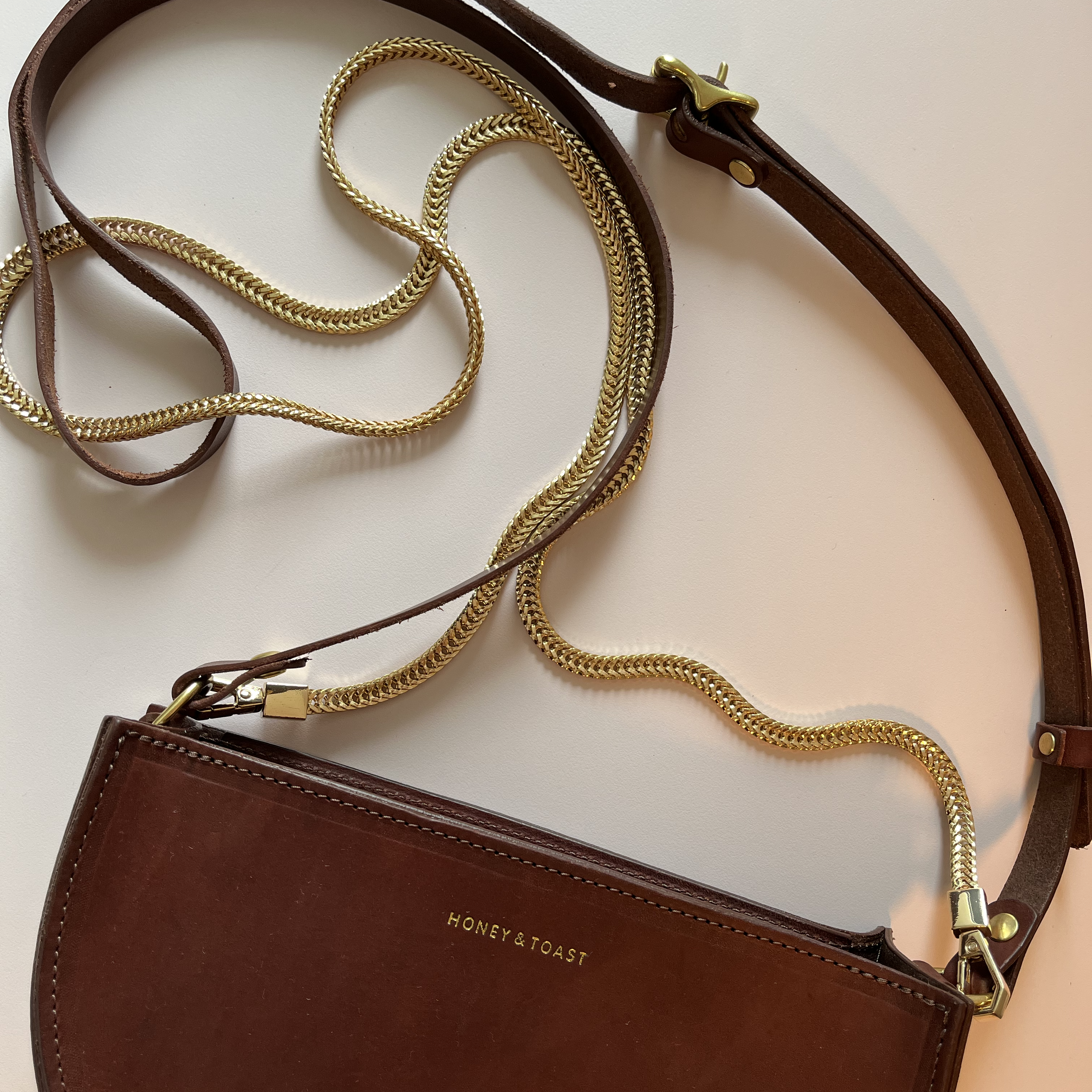 Honey & Toast Chain handle for handbag Snake chain handle 120cm