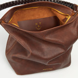 Honey & Toast women's leather handbag Libby hobo shoulder bag conker
