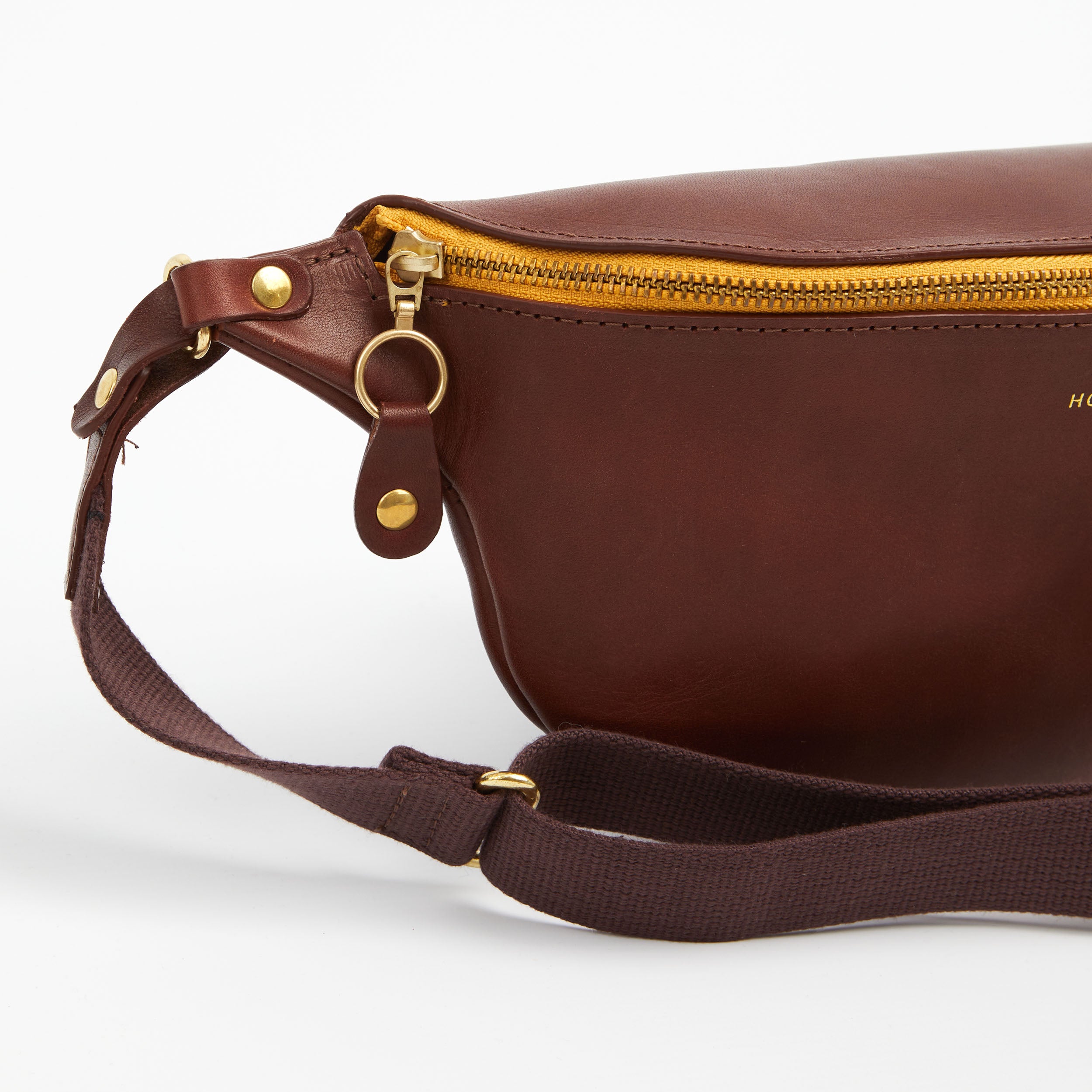 https://www.honeyandtoast.co.uk Frances bum bag conker