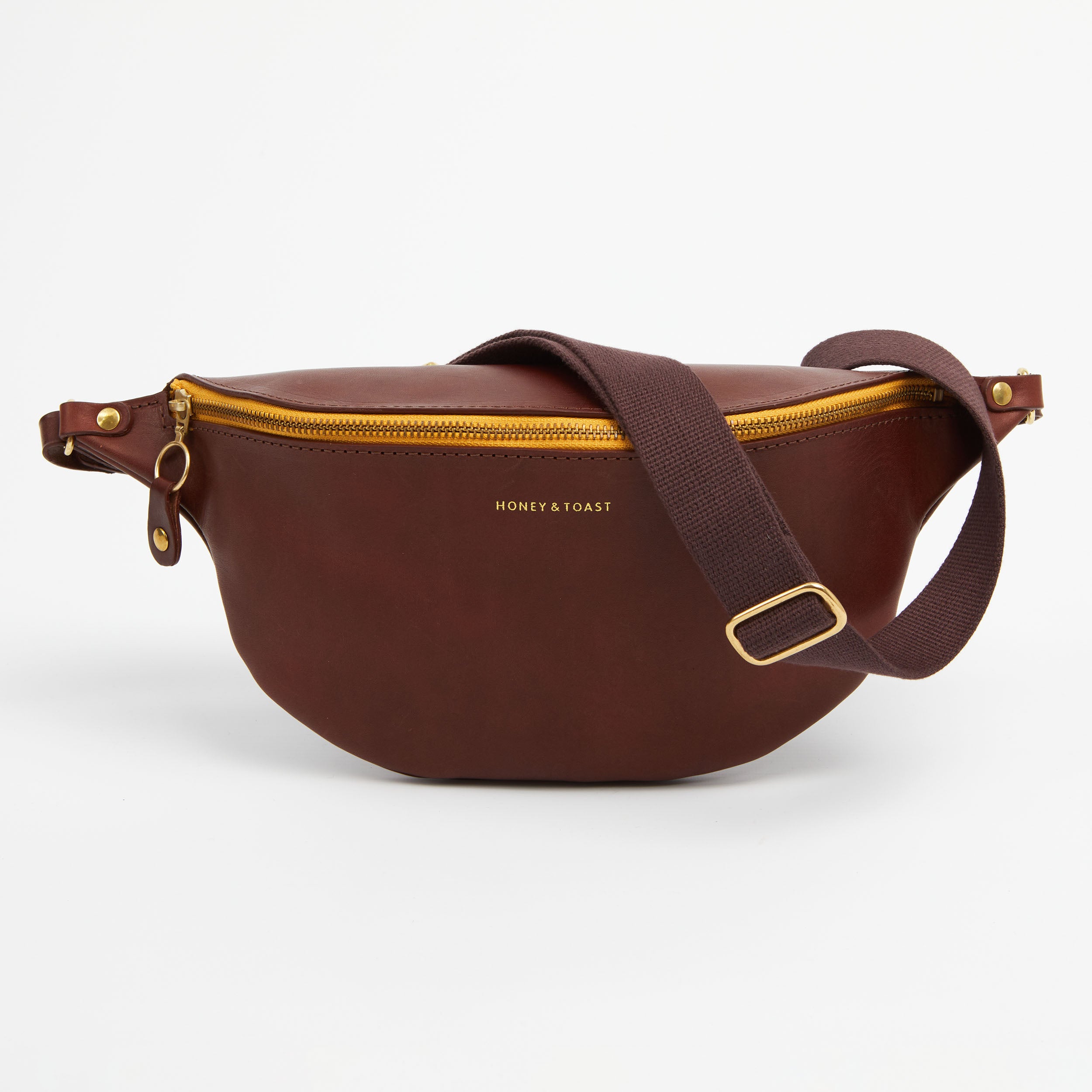 https://www.honeyandtoast.co.uk Frances bum bag conker