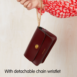 https://www.honeyandtoast.co.uk women's leather handbag Mini Eddie shoulder bag damson