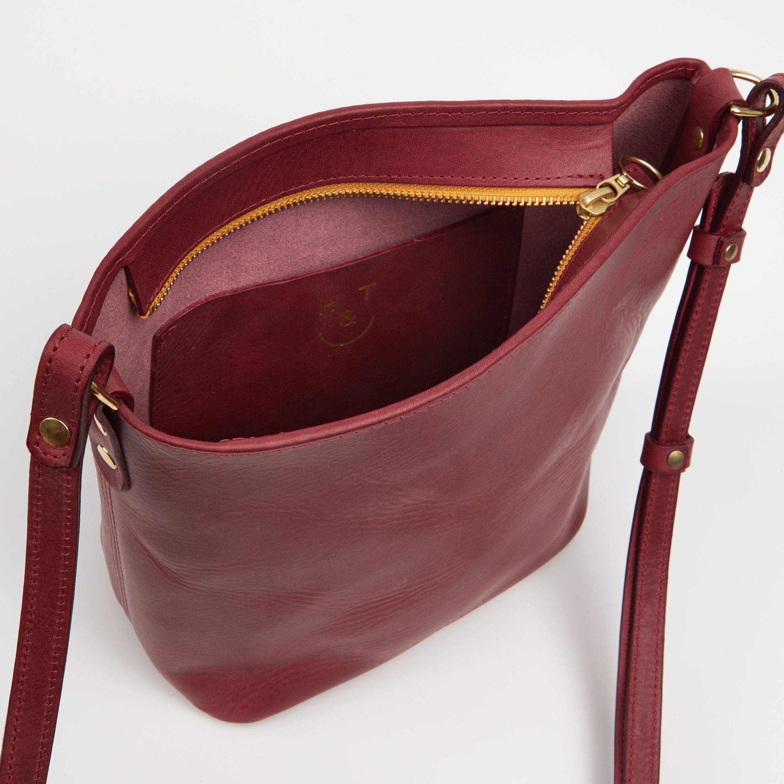 https://www.honeyandtoast.co.uk women's leather handbag Mini Libby raspberry pink