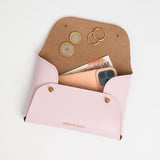 https://www.honeyandtoast.co.uk women's leather purse Large Jester organiser calamine pink
