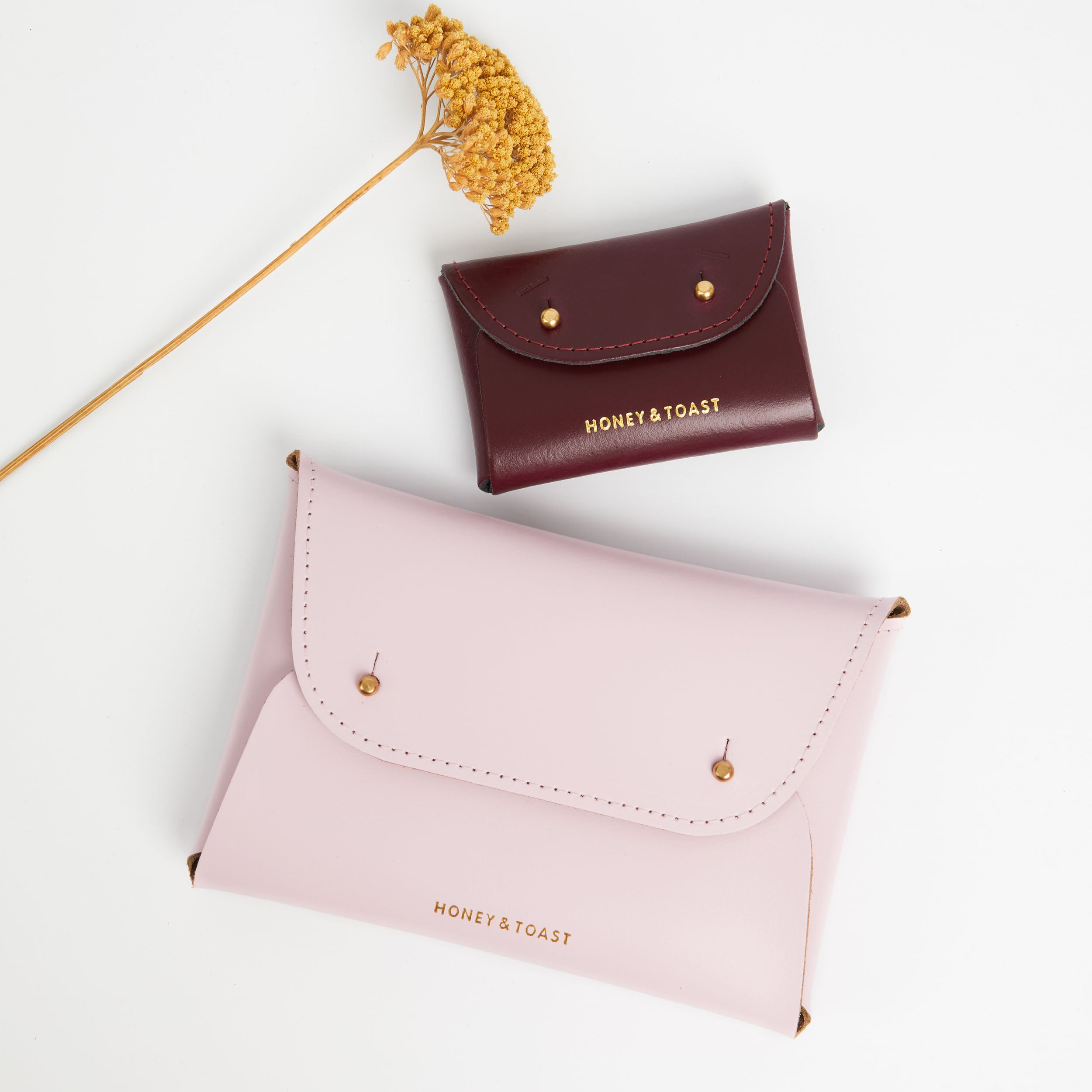 https://www.honeyandtoast.co.uk women's leather purse Large Jester organiser calamine pink