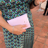 https://www.honeyandtoast.co.uk women's leather purse Large Jester organiser calamine pink