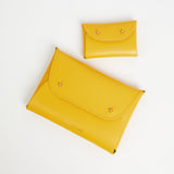 https://www.honeyandtoast.co.uk women's leather purse Large Jester organiser sun yellow