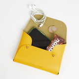 https://www.honeyandtoast.co.uk women's leather purse Large Jester organiser sun yellow