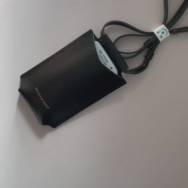 Alice phone sling black FROME LEATHER SPECIAL - last one!
