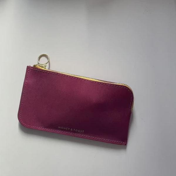 Bella zip around purse raspberry pink