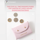 https://www.honeyandtoast.co.uk Jester card holder calamine pink